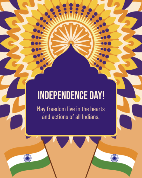 Illustrated Instagram Post Maker Featuring A Quote For India S Independence Day 4755h (1)