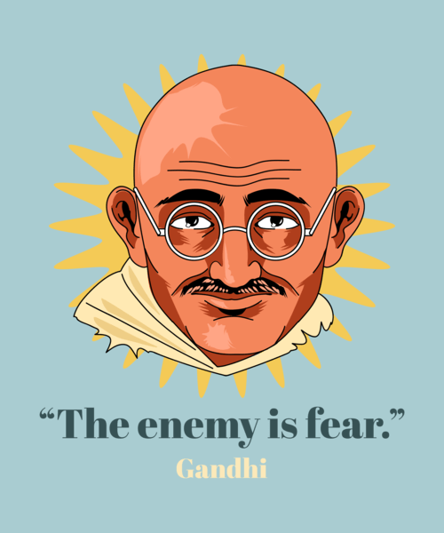 Illustrated T Shirt Design Template Featuring A Gandhi Quote 4884c
