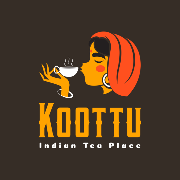 Indian Restaurant Logo Maker Featuring A Woman Drinking Coffee 1833d