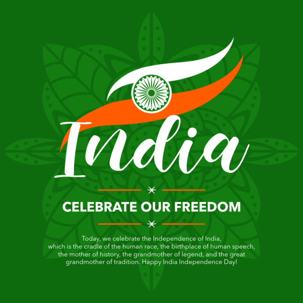 Instagram Post Creator Featuring A Celebratory Quote For India S Independence Day 5292c El1