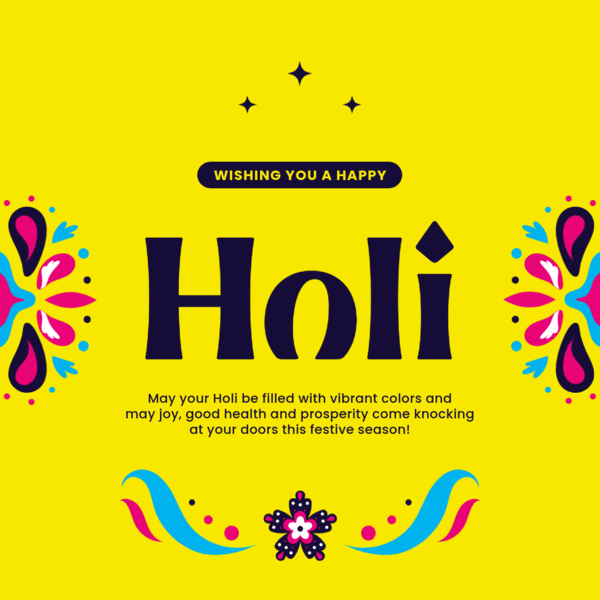 Instagram Post Creator Featuring Colorful Ornaments For Holi Fest 4909c El1