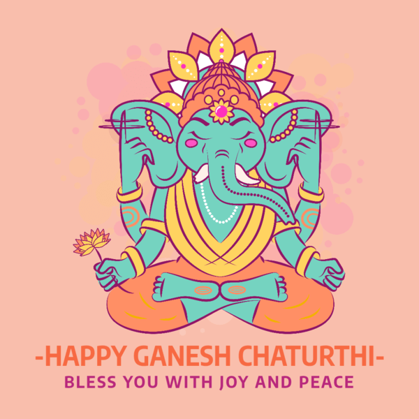 Instagram Post Template For A Joyful Ganesh Festival 3949c
