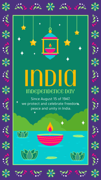Instagram Story Creator Featuring A Quote For India S Independence Day 4756b
