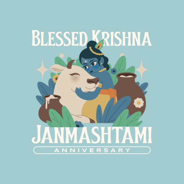 Janmashtami Themed Instagram Post Maker With An Illustrated Lord Krishna 4519l 4777