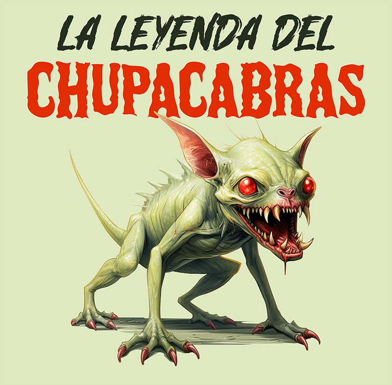 T Shirt Design Creator Featuring A Scary Chupacabras Inspired Graphic
