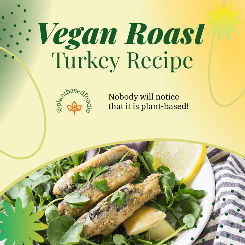 Instagram Post Design Maker For A Vegan Roasted Turkey Recipe Carousel