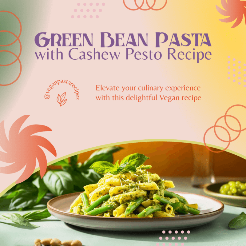 Instagram Post Maker For A Green Bean Pasta Recipe Carousel