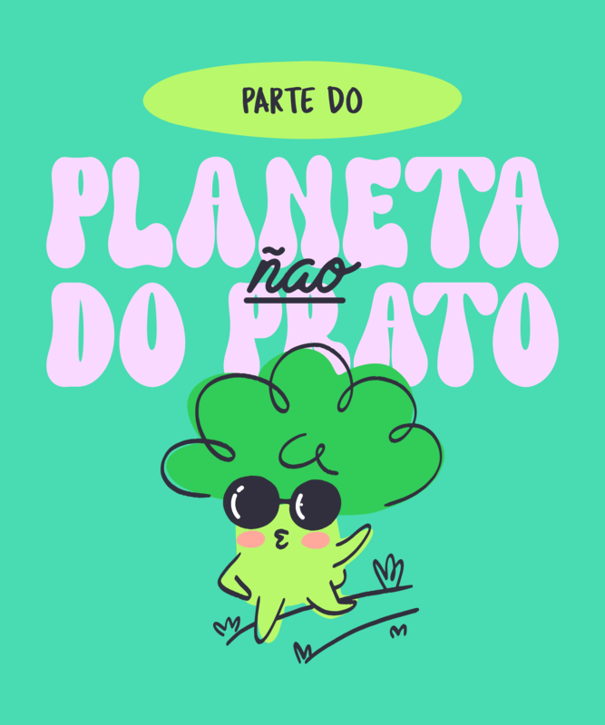 T Shirt Design Template With A Cruelty Free Theme And A Broccoli Graphic
