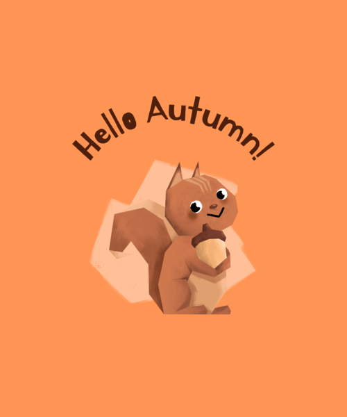 Autumn T Shirt Design Generator With A Cute Squirrel 1807b