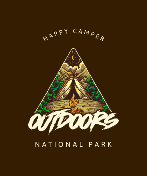 Cool T Shirt Design Template For Camping Enthusiasts With A Tent Illustration 3620e El1