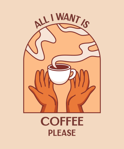 Illustrated T Shirt Design Creator For Coffee Enthusiasts 3929