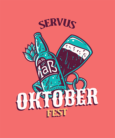 Illustrated T Shirt Design Generator Featuring An Oktoberfest Theme
