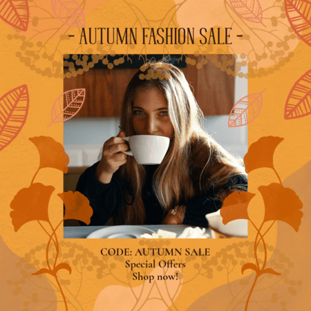 Instagram Post Template For An Autumn Fashion Sale 2946e