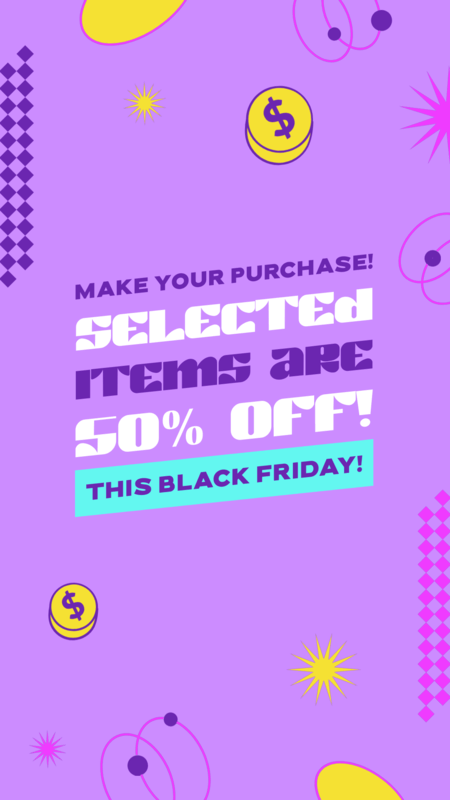 Instagram Story Creator Featuring A Discount Sale For Black Friday