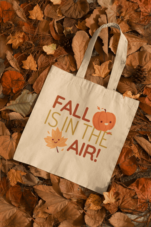 Mockup Of A Sublimated Tote Bag Placed Over A Bunch Of Autumn Leaves M134 (1)