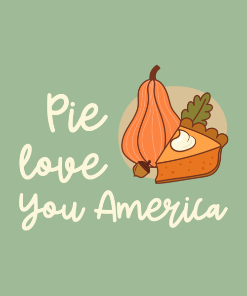Thanksgiving Themed T Shirt Design Generator With An Illustrated Pumpkin Pie Slice 4928b