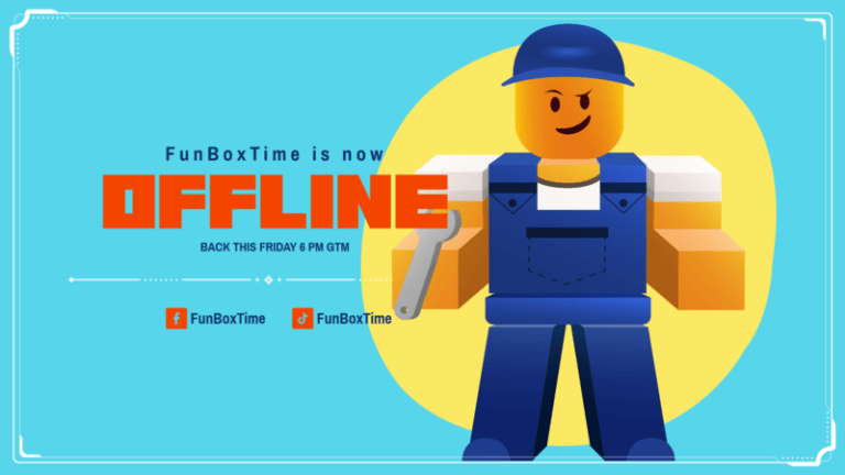 Twitch Offline Banner Featuring A Theme Inspired By Roblox