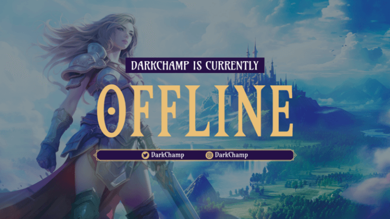 Twitch Offline Banner Featuring A Theme Inspired By League Of Legends