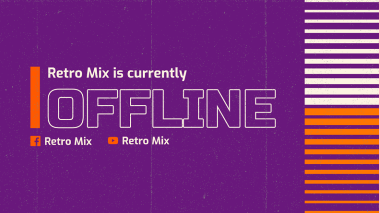 Twitch Offline Banner For A Retro Dj Streamer