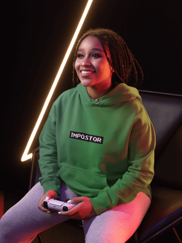 Hoodie Gaming Mockup Of A Woman Playing Video Games