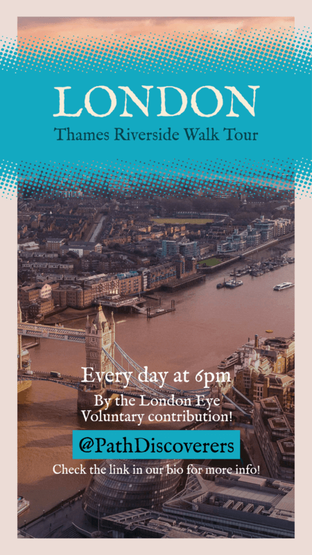 Modern Instagram Story To Promote A Thames Riverside Walk Tour In London