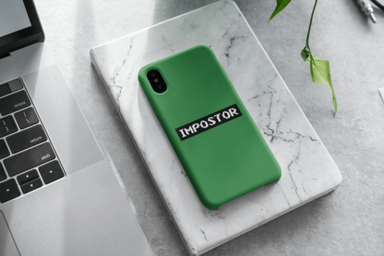 Mockup Of A Phone Case Featuring a Gaming Design
