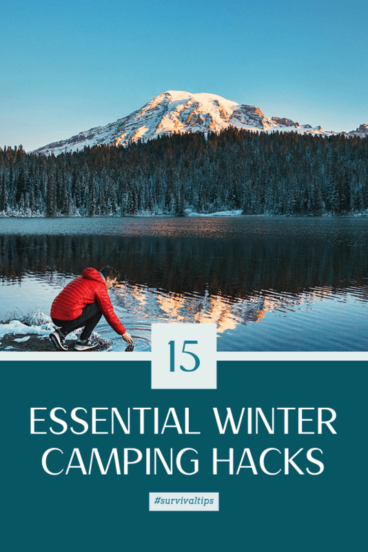 Pinterest Pin Maker Featuring Winter Camping Recommendations
