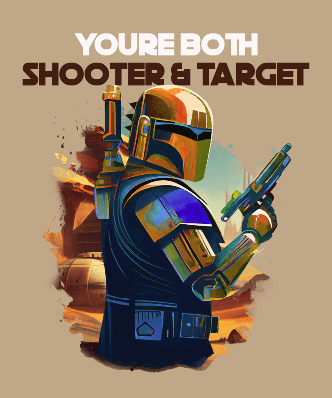 Quote T Shirt Design Featuring A Theme Inspired By The Mandalorian For Movie Print On Demand Niche