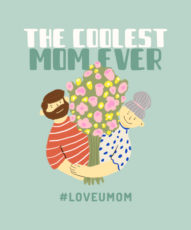 T Shirt Design For Mother's Day Featuring A Floral Arrangement Graphic For Family Print On Demand Niche