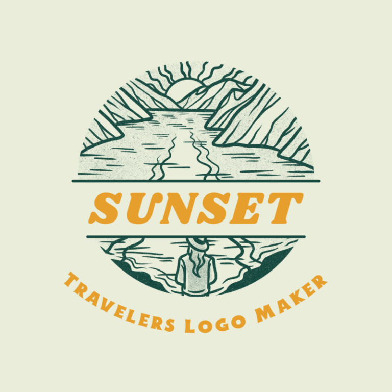Logo Template Featuring An Outdoors Landscape Graphic