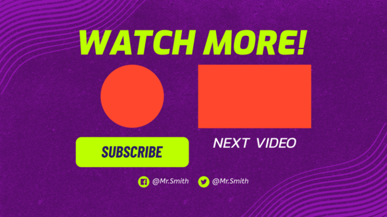 Vibrant Youtube End Card Template