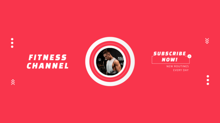 Youtube Banner Template For A Fitness Channel