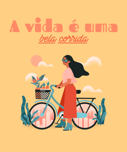Illustrated T Shirt Design Generator Featuring A Woman Riding A Bike