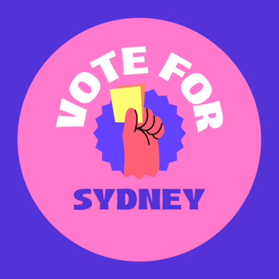 Sticker Design Creator With A 'vote For' Text In A Bold Typography