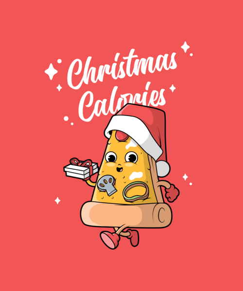T Shirt Design Template Featuring Illustrated Christmas Characters