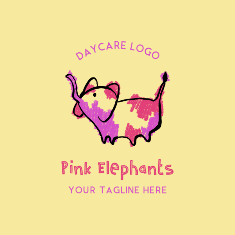 Day Care Logo With Cute Animal Illustrations