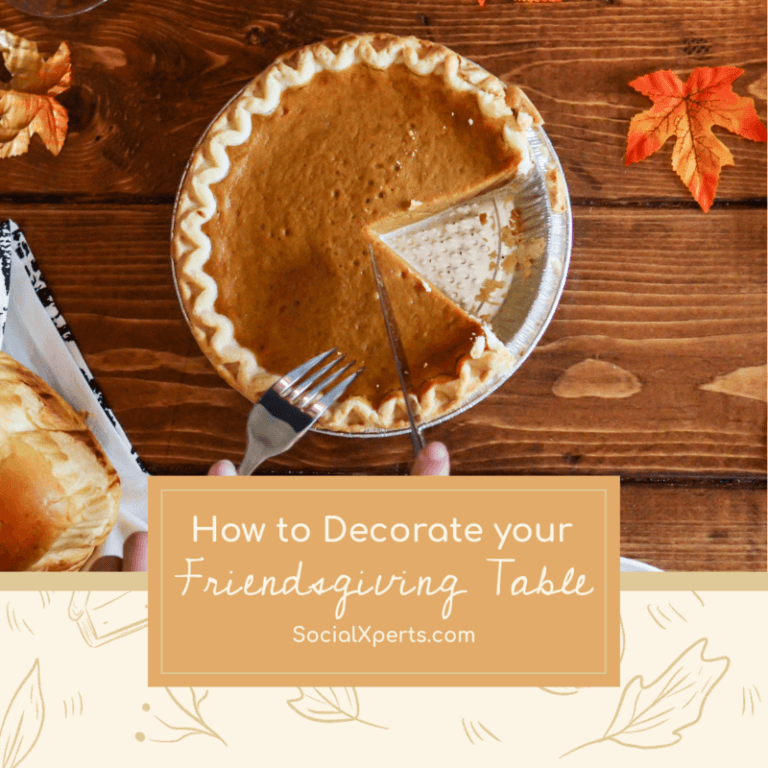 Instagram Post With Ideas To Decorate A Thanksgiving Dinner Table