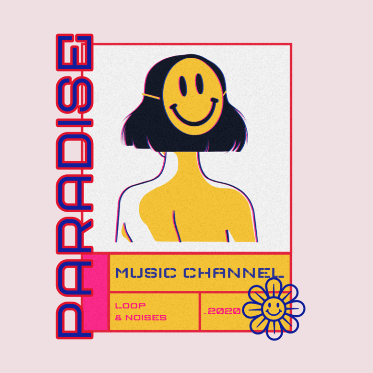 Logo For A Music Channel Featuring A Woman With An Emoticon Face