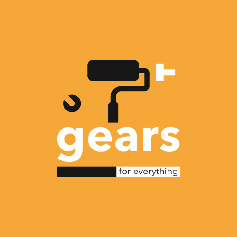 Logo For A Tool Shop Featuring A Paint Roller Icon