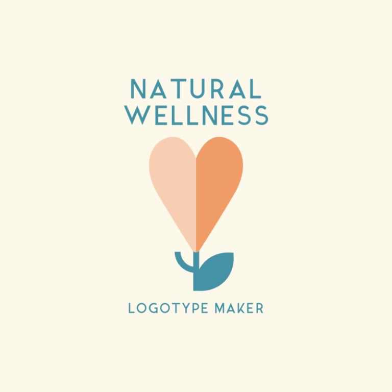 Logo For A Wellness Center Featuring A Heart Shaped Flower Graphic