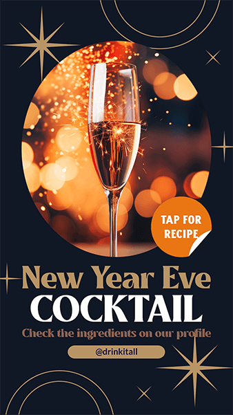 New Year S Eve Instagram Story Generator For A Cocktail Recipe