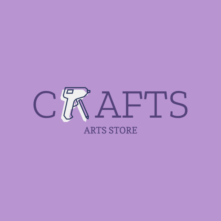 Online Logo For Craft Stores With Art Tool Icon