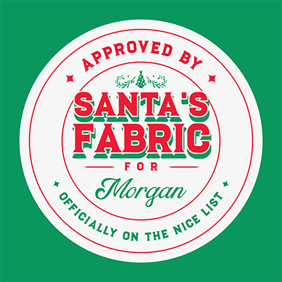 Sticker Design Template Featuring A Santa Claus Approval Text