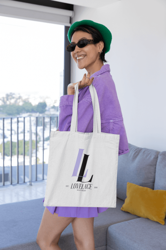 Tote Bag Mockup Of A Cool Woman Smiling For A Tiktok - How To Use Your Logo