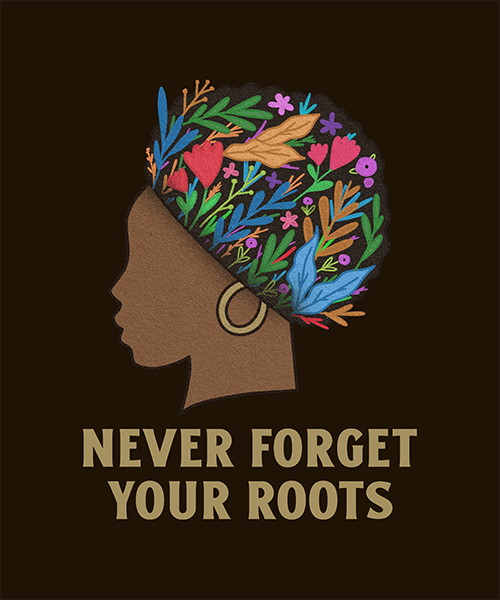 Black History Month Themed T Shirt Design Maker With An Illustration Of A Woman