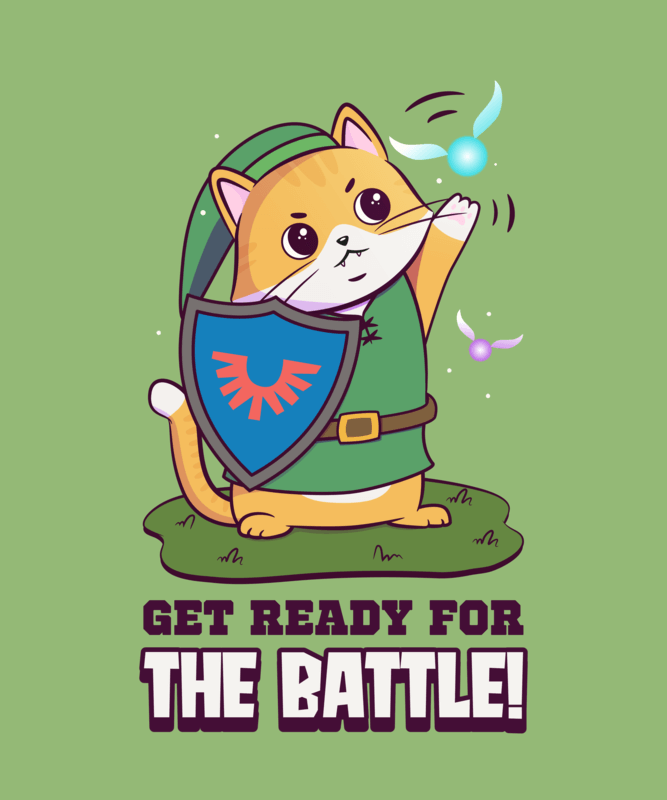 Cat Themed T Shirt Design Inspired By Zelda