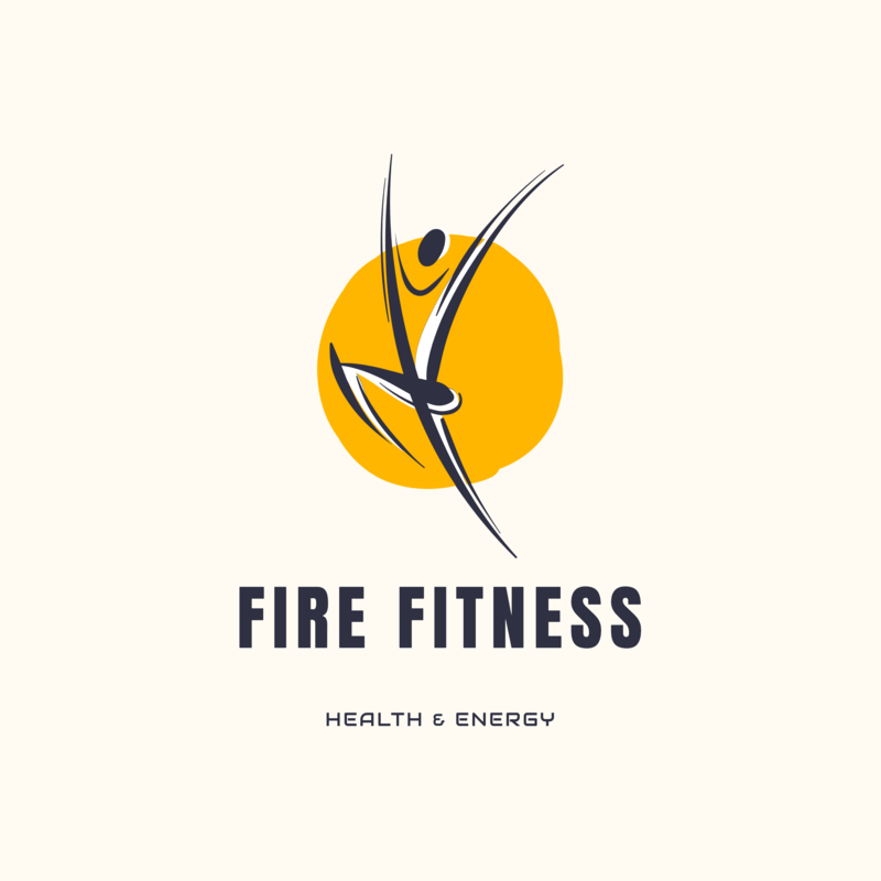 Fitness Logo With An Abstract Energetic Human Illustration