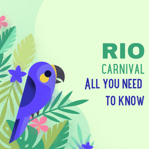 Brazilian Carnival Instagram Post Maker Featuring A Hyacinth Macaw Graphic