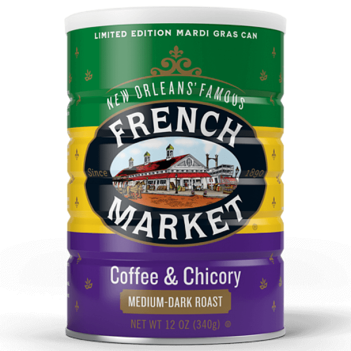 French Market Coffee Chicory Mardi Gras Can 700x700