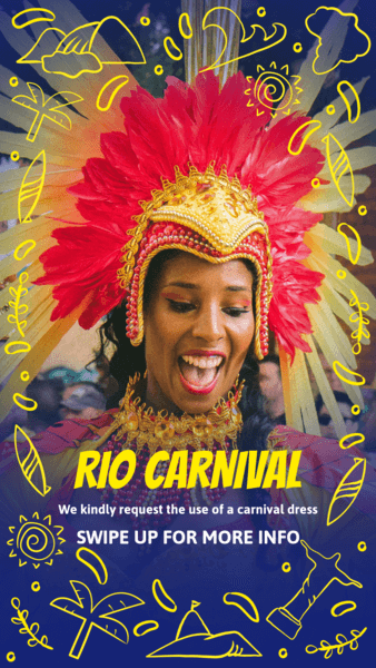Instagram Story Template For A Rio Carnival Party